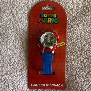 Super Mario Flashing LCD Watch - Red & Blue